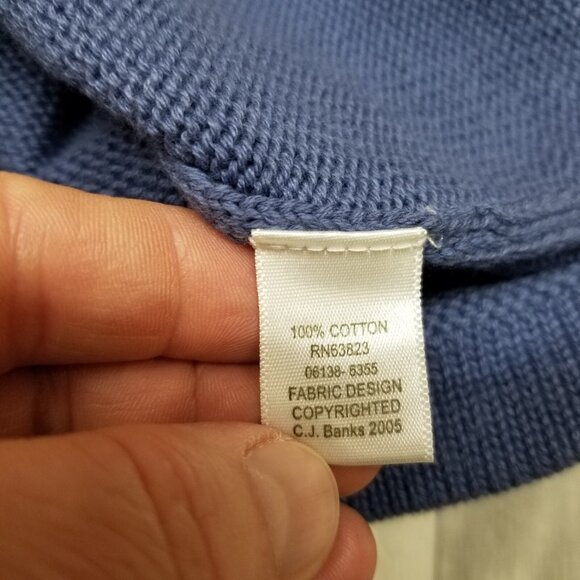 ✅Christopher & Banks C.J. Banks Blue W/White Star Cotton Sweater Size 3X - Picture 7 of 10